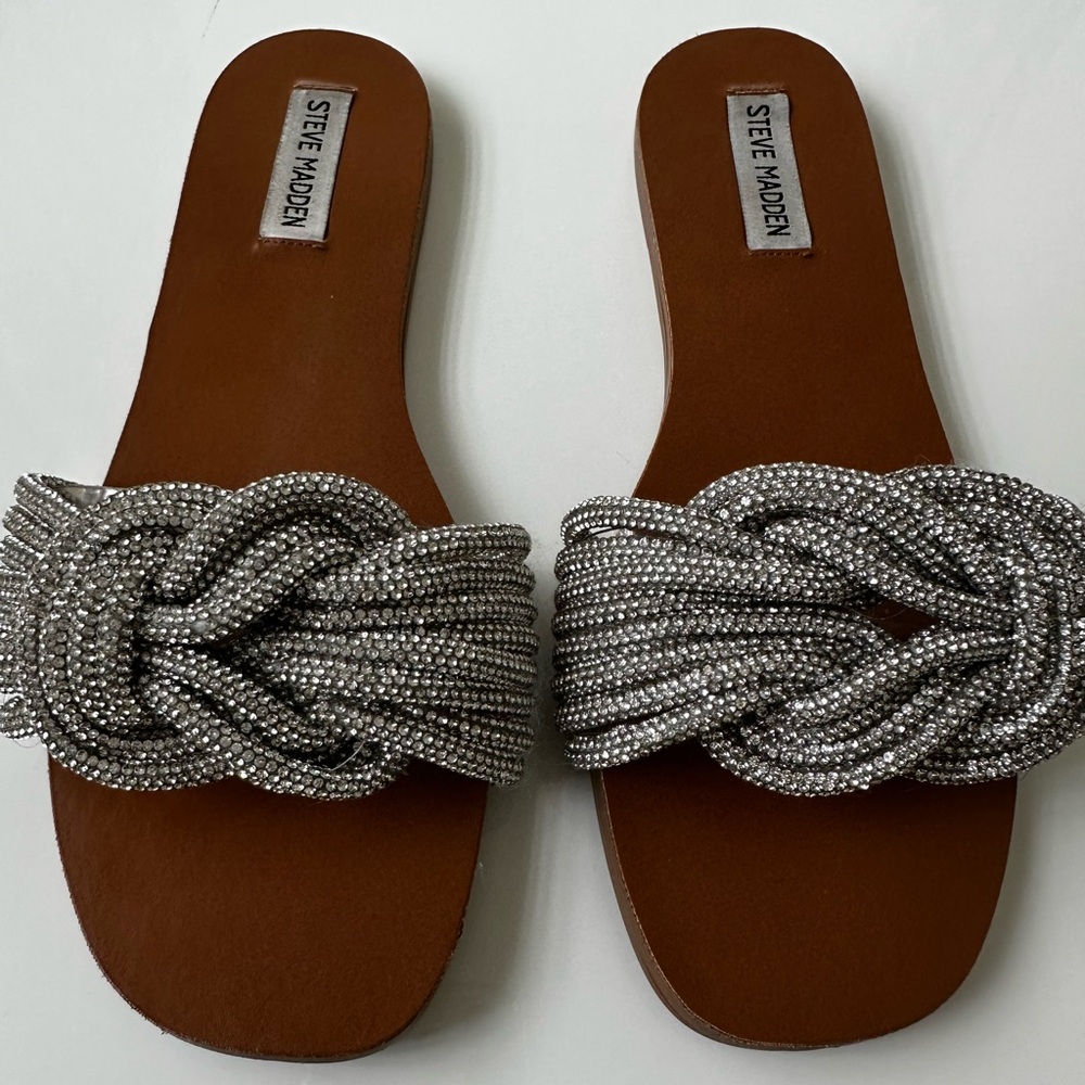 Steve Madden Crystal Slides